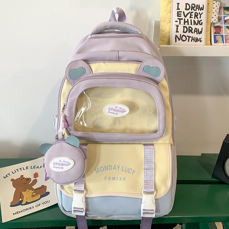 Schoolbag Children Elementary School Girl Junior High School Student Cartoon High Value Ins Pain Bag Backpack
