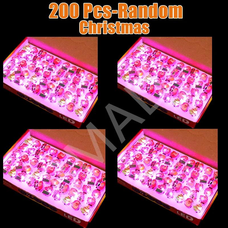 LED Luminous Christmas Ring Snowman Antlers Glow in Dark Finger Light for Xmas Party Children Adult Gift