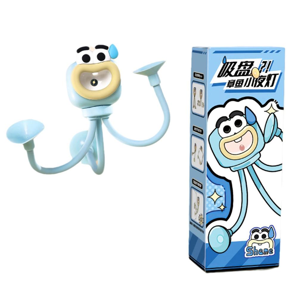Creative Desktop Ornament Suction Cup Octopus Night Light Portable and Cute Desk Lamp Phone Holder Desk Lamp Atmosphere Light