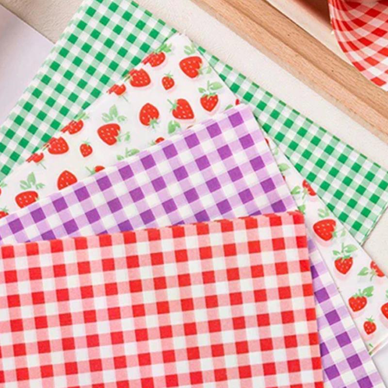100 Pezzi Carta Oleata Carta per Avvolgere Sandwich 7 Colori Fogli di Carta Cerata Per Barbecue Picnic Festa Festival Cibo da Asporto