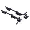 2pcs Gate Ground Latch 12 Inch Metal Heavy Duty Black Powder Coated Latch Gate Drop Rod for Single
