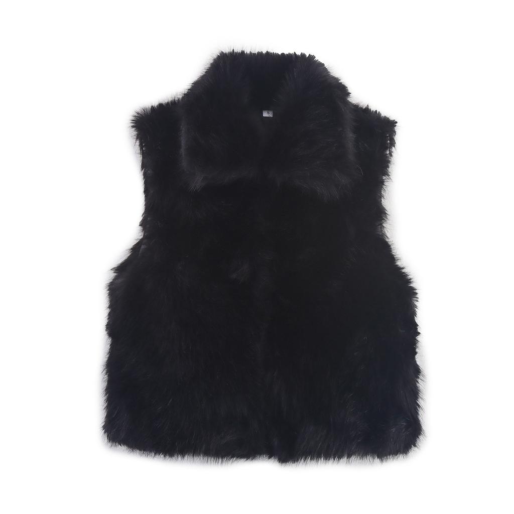 Women's autumn new casual street fashion vest vest faux fur top