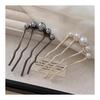 2-Piece Pearl Hair Comb Set, U-Pin Hair Accessories for Updos, Elegant Hairpins for Formal Occasions and Daily Wear, High-Quality Alloy and Resin