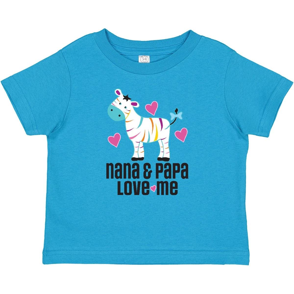 Inktastic Nana And Papa Grandkids Zebra Baby T-Shirt Zoo Animals Girls Childs 120