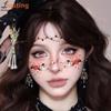 10uds Halloween Murciélago Vampiro Pecas Falsas Tatuaje Temporal Pegatinas Para Niño Mujer Estampado en Caliente Pecas Maquillaje Fiesta Cara Maquillaje