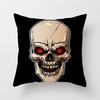 Black Grey Skull Face Living Room Decor Pillowcase Car Halloween Sofa Cushion Cover