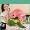Adorable Green Turtle Plush Pillow Ultra-soft Pp Cotton Stuffed Animal Toy For Kids