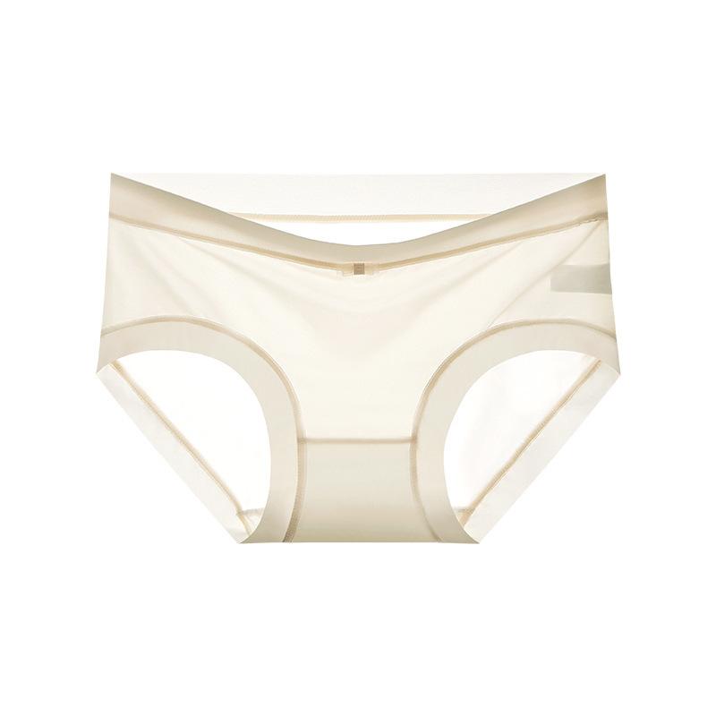 Women's Summer Comfortable Cool Feeling 10A Antibacterial Ice Silk Sports Breathable Briefs