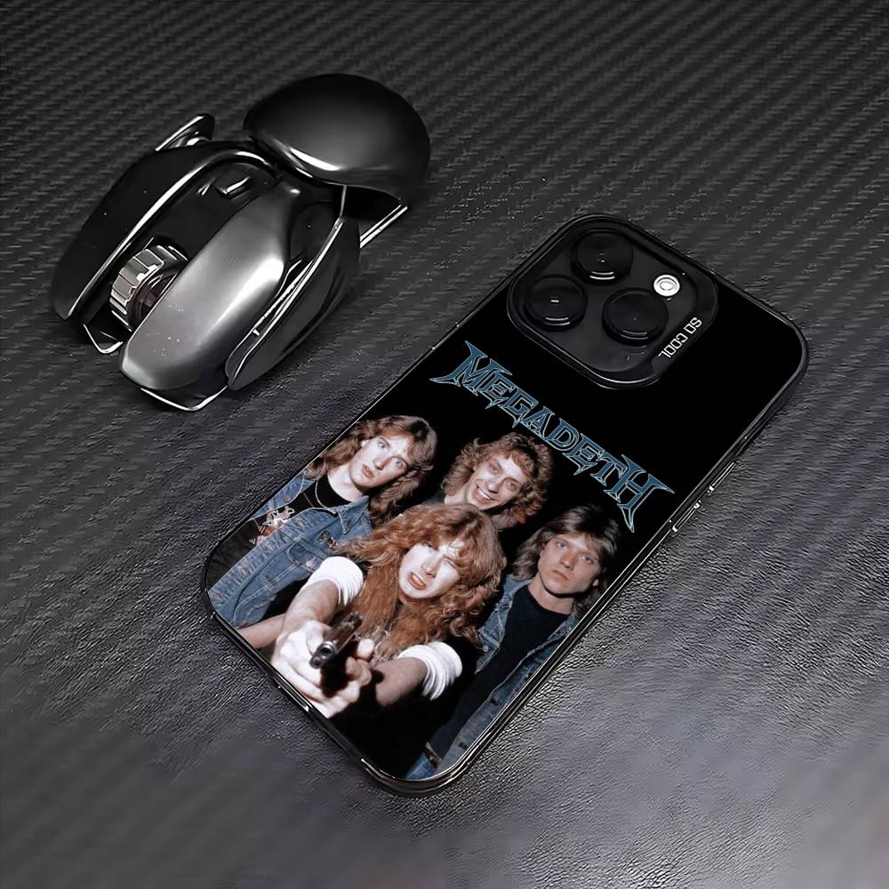 

M-Megadeth Band Phone Case For iPhone 17,16,15,14,13,12,11 Plus,Pro Max,Colored Silver Phone Case iPhone17