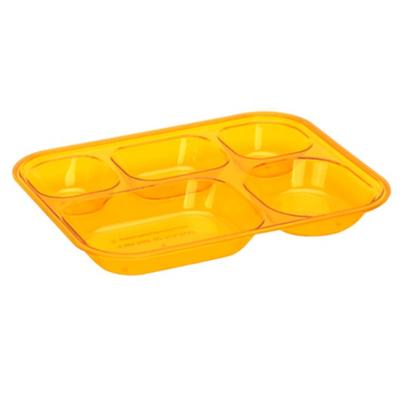 PC Childrens Tray, 5 Small Compartments, Translucent Yellow, Original Product, Popular Korean Parenting Items