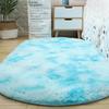 Oval Fluffy Carpet Shaggy Rug Bedside Mat Cute Colorful Living Room Rug Long Hair Carpet Home Decoration