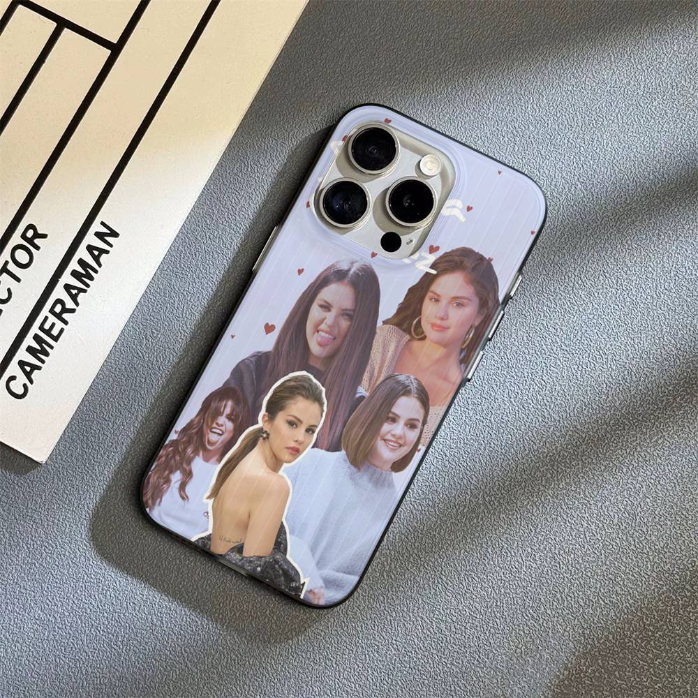Singer Selena Gomez Soft Corrugated Phone Case For IPhone 11 12 13 14 15 16 17 Pro Max Plus Pro Shockproof Cover