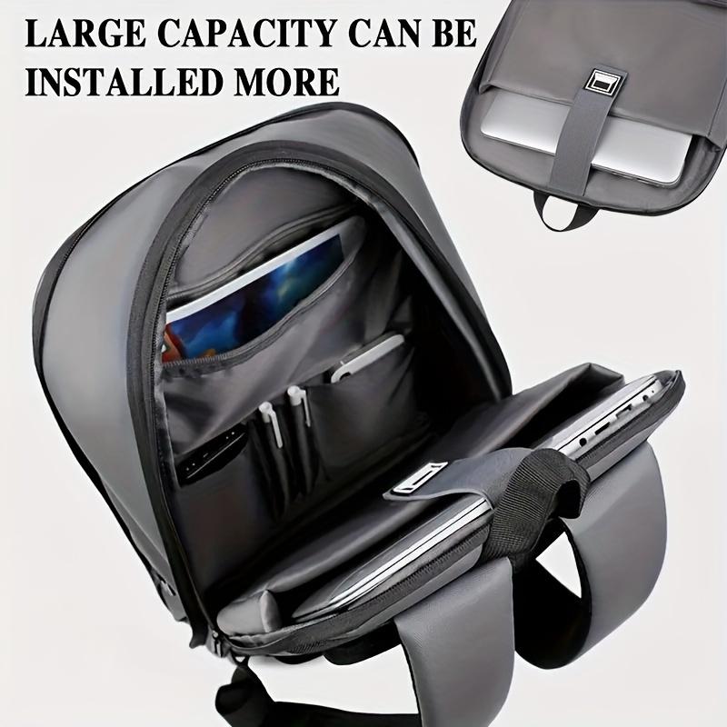1PC Lightweight Backpack Mens Solid Expandable Business Backpack Durable Zipper Multi Compartment Knapsack Perfect Hold