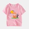 LABUBU Children's Short-sleeved T-shirt, 8 Colors, Comfortable T-shirt for Girls, Cute Cartoon Style,Halloween pumpkin LABUBU, Round Neck Top for Kids