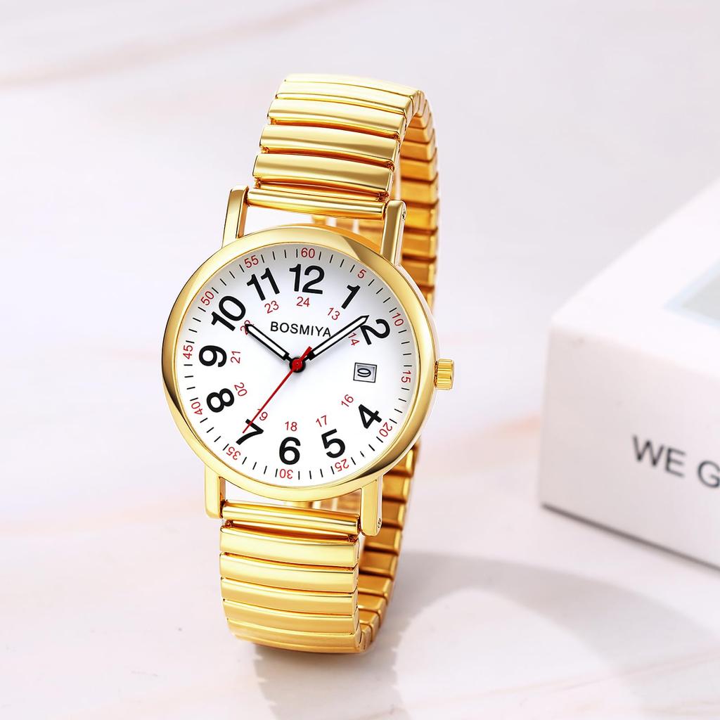 Men's Waterproof Watch, Simple and Stylish: Calendar, Analog, Stainless Steel, Quartz Movement, Gold, Silver, Antique Style - Perfect Valentine's Day