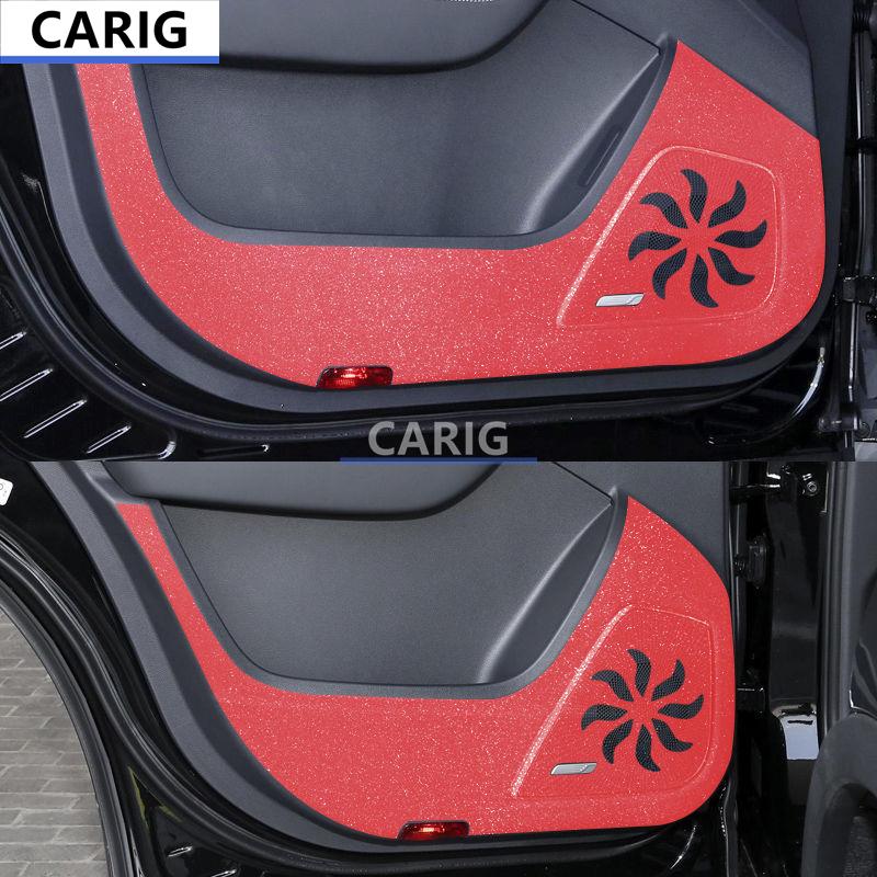 For HONGQI HS7 19-22 Door Anti-kick Sticker Modified Carbon Fiber Pattern Interior Car Film Accessories Modification