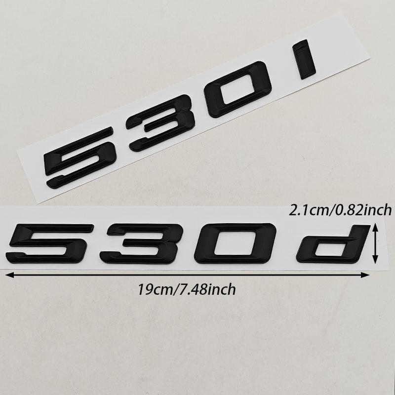 3D Czarny Matowy ABS Logo Litery Samochodowe 528i 530i Naklejka Emblemat na Tylną Klapę Dla BMW Serii 5 530i 530i F10 E60 Akcesoria Tylne