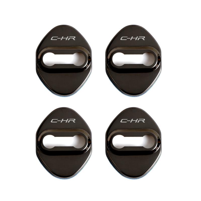 4pcs Car Door Lock Cover Protect WQF5 Buckle Cover Stickers For Toyota C-HR CHR Accessories Car Styling
