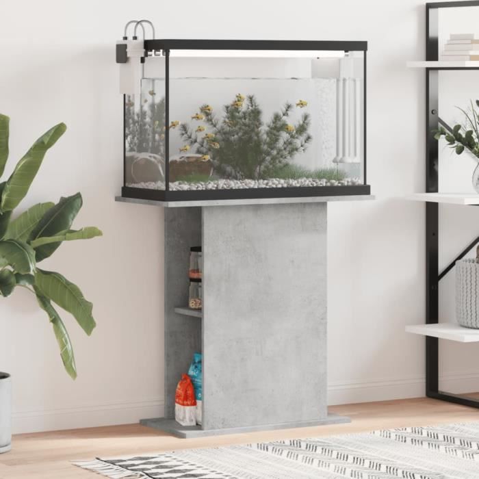 VidaXL Support d'aquarium gris béton 36x75x72,5 cm bois d'ingénierie 833651