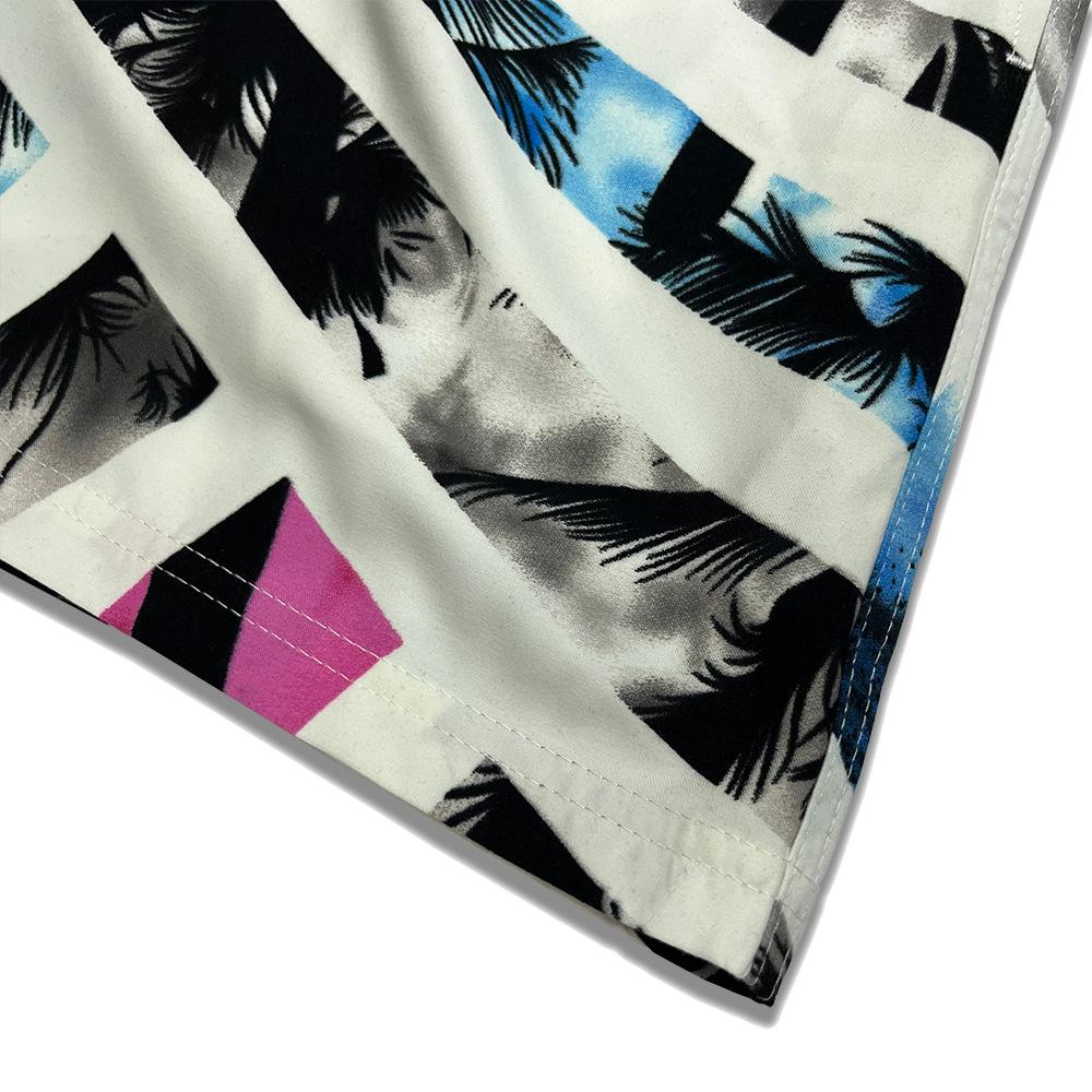 Schnelltrocknende Strandhose für Herren mit Kokosnussbaum-Print – Lockere Passform, große Größe, Stil 2023