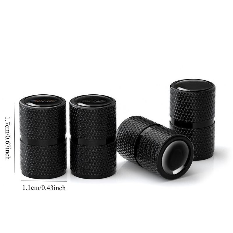 4PCS Aluminum Alloy Tire Valve Cap Anti-theft Decorative Cover General Automobile Valve Cap