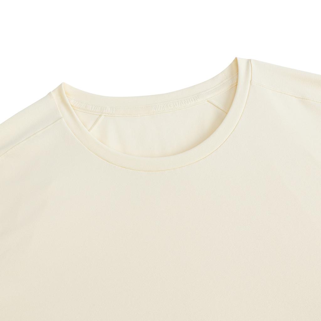 Anta Champion Outdoor Series Hiking Short Sleeve Knitted T-Shirt Women tops Light-Beige 162620115-1