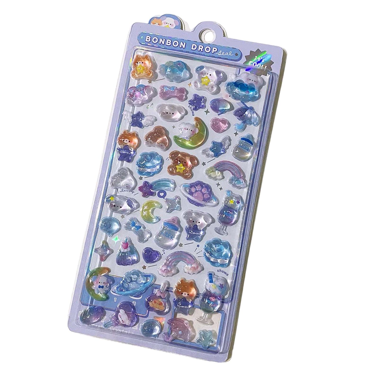 

Мультяшная 3D-наклейка с животными, детская мотивирующая наклейка для ежедневников, ноутбуков, чехлов для телефонов, украшений для бутылок с водой синий