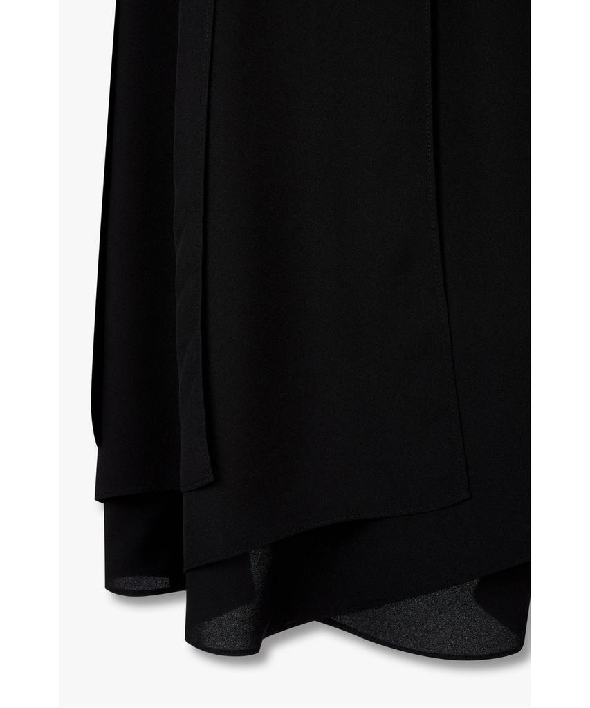 Bobeu Chiffon Layered Long Skirt _Black_7156335001