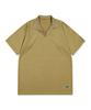 Green Butter Terry Open-Collar Dress (Khaki Beige)