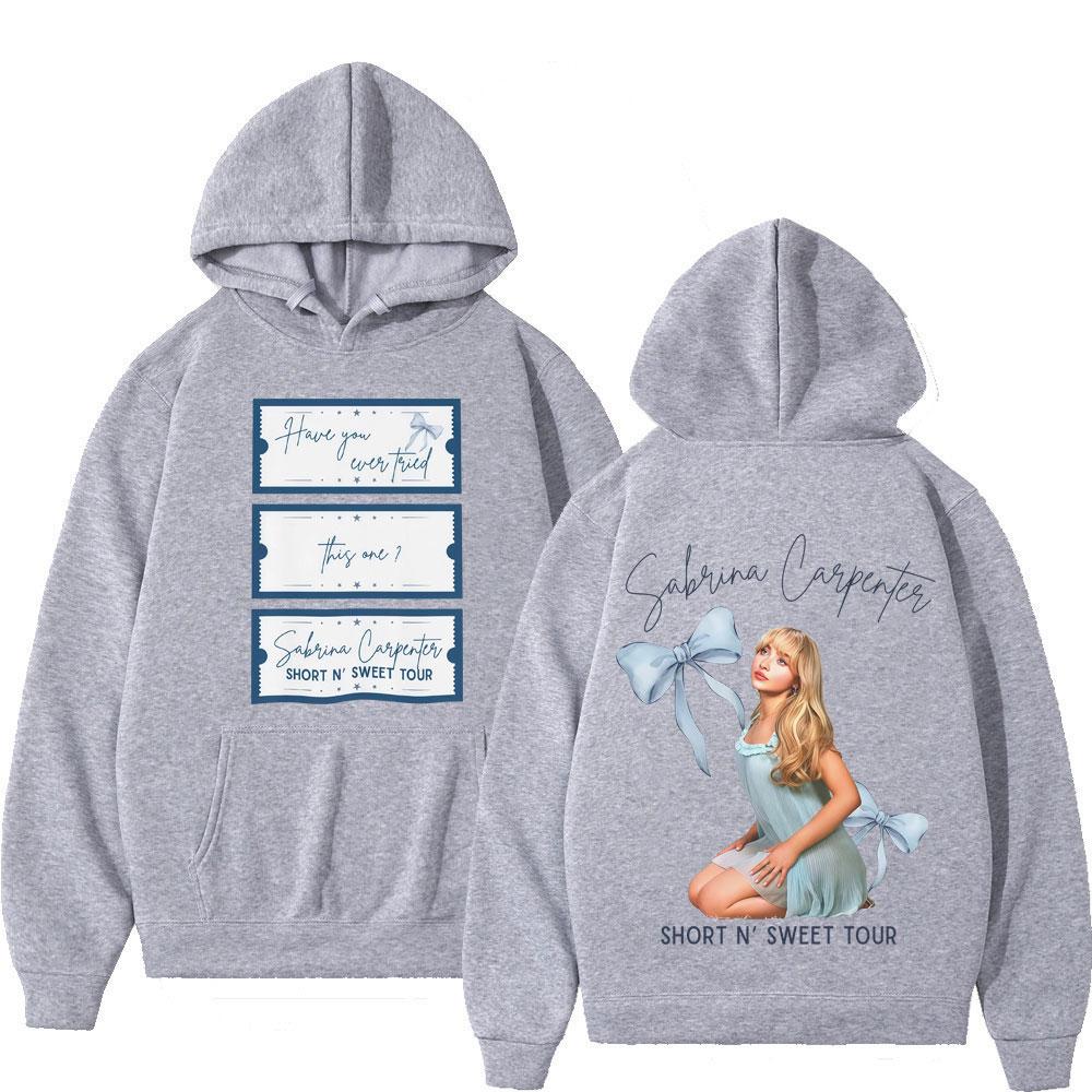 Sabrina Carpenter Short N Sweet Tour Hoodies Man Woman Harajuku Pullover Winter Long-sleeved Loose Casual Oversized Sweatshirt
