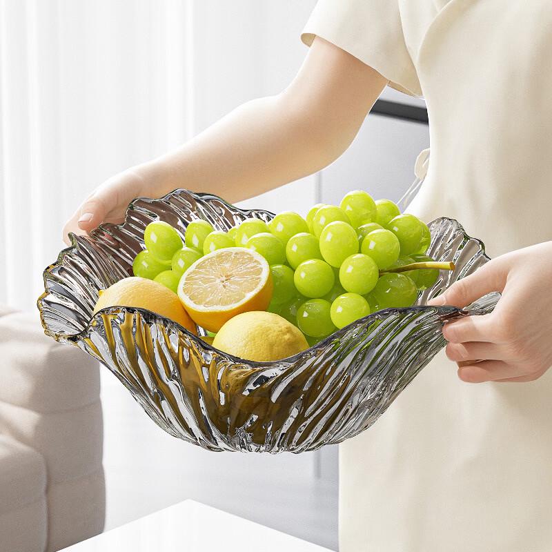 PET Light Luxury Transparent Petal Fruit Plate