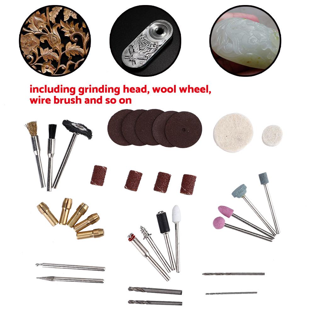 34Pcsset Small Electric Rotary Tool Accessory for Grinding and Polishing