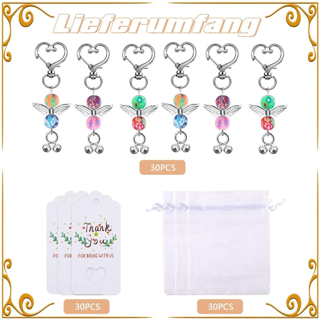Guardian Angel Keychain: Perfect Thank You Gift for Weddings, Birthdays, Baptisms, Communions, and Gatherings.
