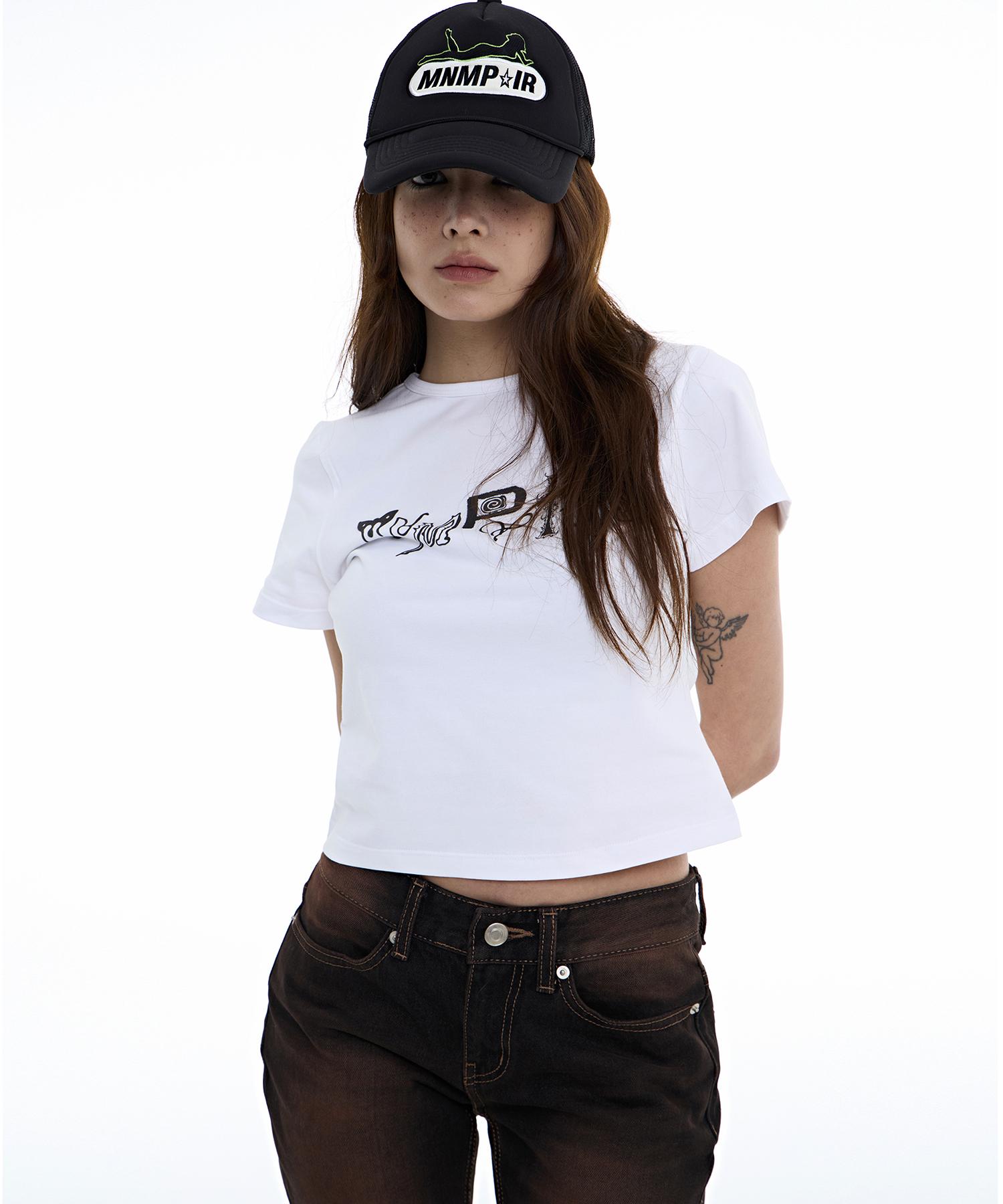 Minimal Fair Mystic Type Logo Tee White Free