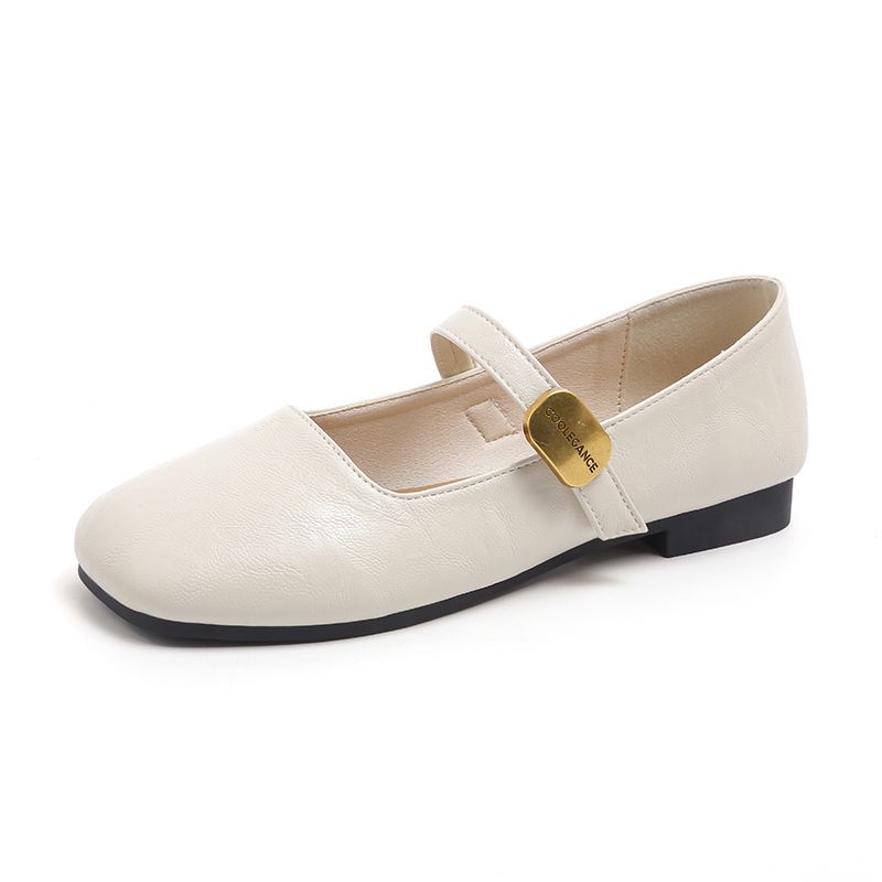 

Fashion retro Mary Jane shoes spring new low heel rubber sole single shoes commuting versatile small leather shoes breathable 35