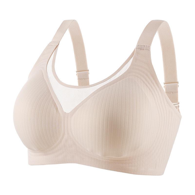 Large-sized Seamless Underwear for Women Thin Anti-glare Bra Strapless Bra Without Underwire Sports Vest Bra Push Up Bra