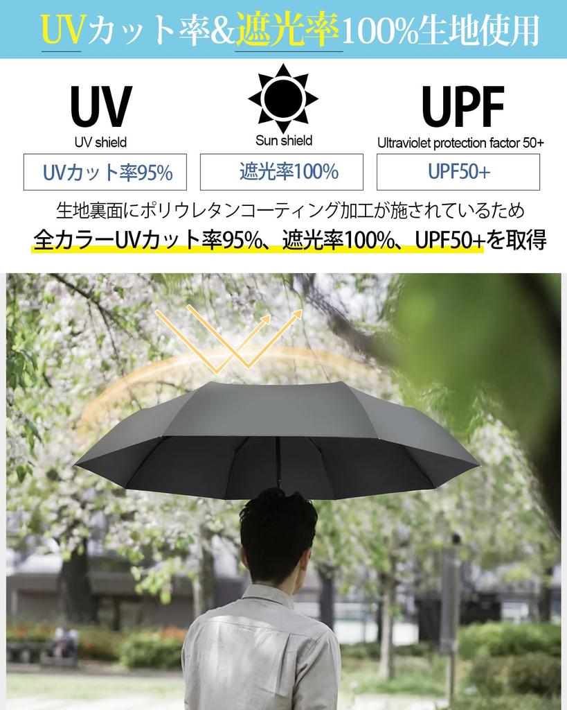 Langlebiger Klappschirm mit Automatiköffnung und und geeignet für sonniges und regnerisches Wetter Merkmale Fiberglas UV Sonne Hitze und eine Aufbewahrung Beinhaltet 8