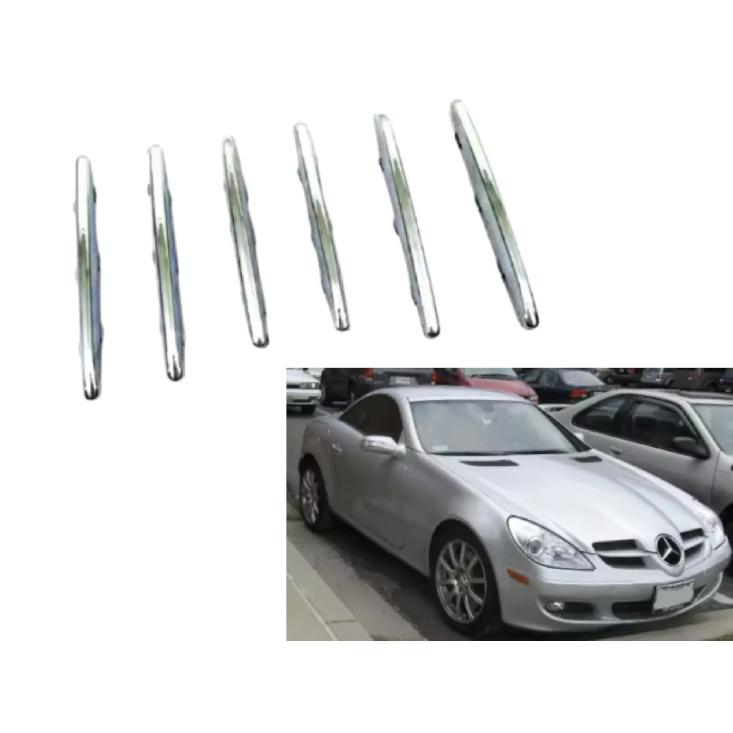 6 Pezzi Cromati Copri Finiture Aeratori Cofano a Pinna per Mercedes Benz R171 Classe SLK