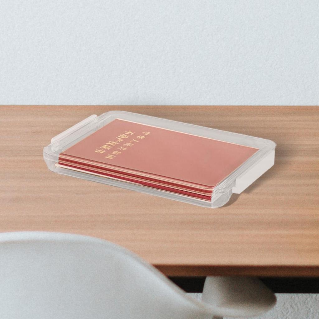 File Container Box Organizer Clear with Lid magazine Desk Home
