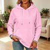 Sweat à capuche de couleur décontracté ample pour femme
