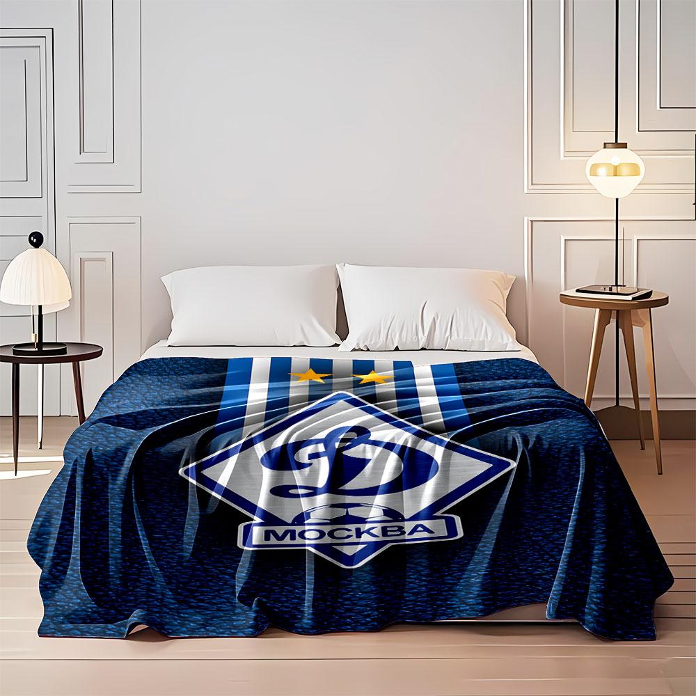 Dynamo Moscow Football Emblem Print Blanket Soft and Cozy Perfect for the Living Room Bed Sofa or a Nap,gift