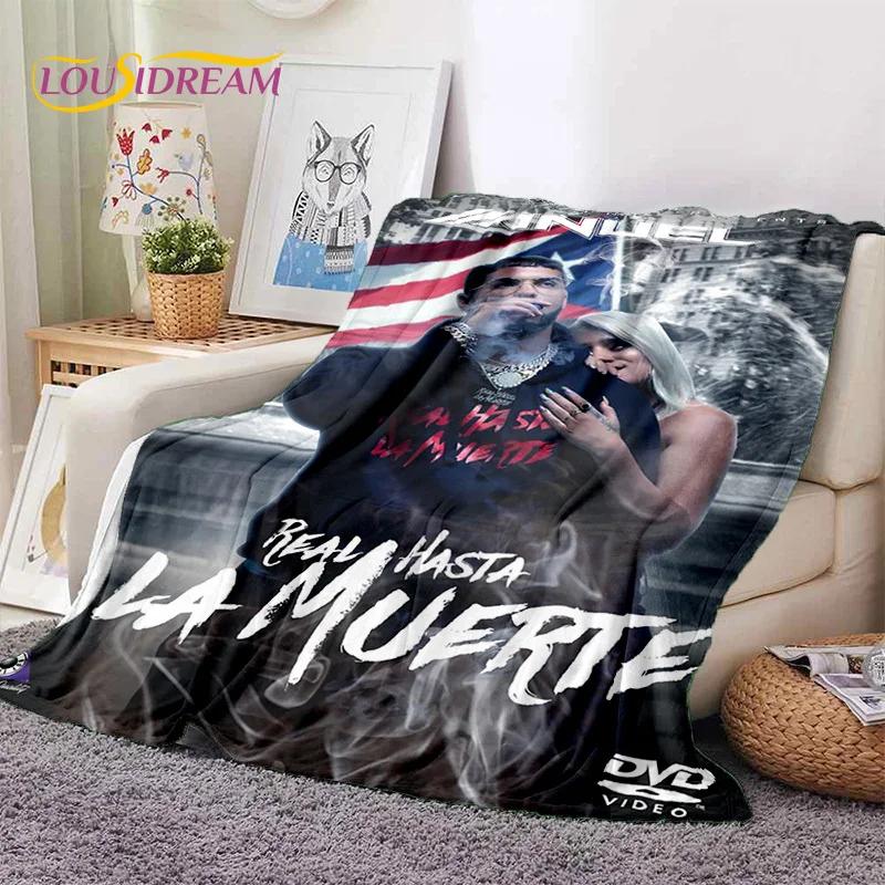 Free Anuel AA Rapper Hip Hop Singer Soft Flannel Blanket for Beds Bedroom Sofa Picnic,Throw Blanket for Outdoor Leisure Nap Gift