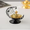 Moon-Shaped Metal Incense Burner Handheld Home Living Room Desktop Decor Ornament Stylish Aromatherapy Burner