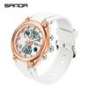 SANDA New Digital Women Watches Student Sports Chronograph Calendar Lady Quartz Wristwatch Waterproof Girl Electronic Clock