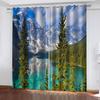HUANZHUANG Curtains for Windows Living Room 3D Beautiful Landscape Scenery Blackout Curtains for Bedroom 2 Panels Boys Girls