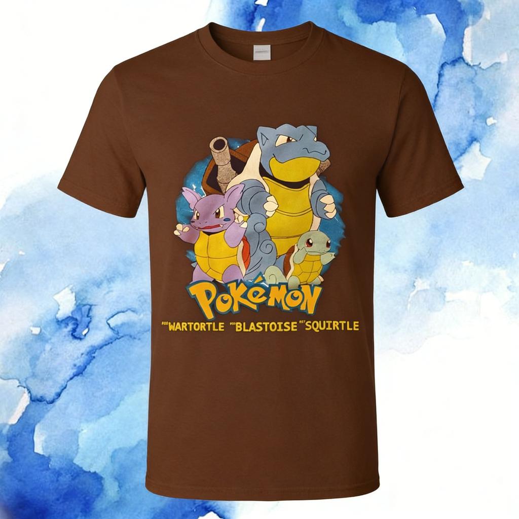 Lato 2026 Blastoise Pokemon Anime T-shirt Mężczyzna Kobieta Bawełna Krótki Rękaw Koszulka Streetwear Y2k Ubrania Oversize Casual Top Unisex