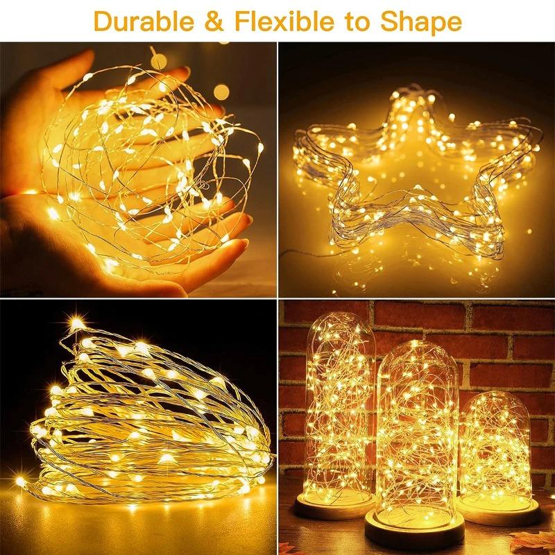Outdoor Solar Curtain Light 8 Lighting Modes Fairy String Lights Waterproof Garden Party Wedding Christmas Decorative Lamps