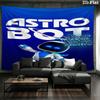 ASTRO BOT Custom Name Wall Tapestry Aesthetic Wall Hanging Printed Fabric Blanket Decorative Tapestries for Bedroom Living Room Home Decor