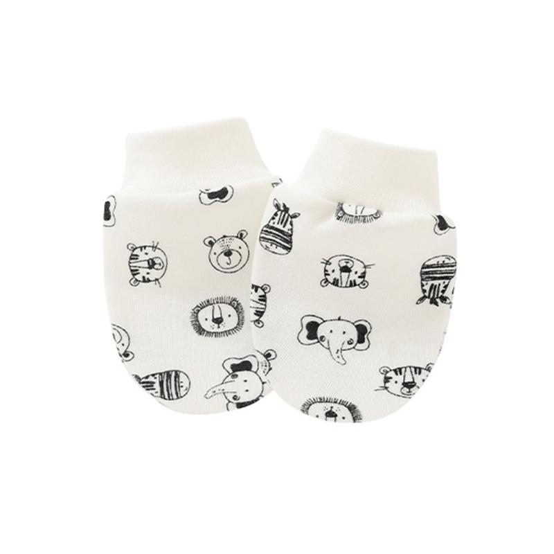 Solid Color No Scratch Mitts Baby Anti Scratching Soft Cotton Gloves Newborn for Protection Face Scratch Hands Gloves