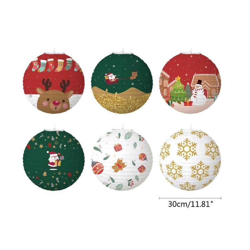 Christmas Paper Lantern Christmas Party Background Decor Accessory for Children Girl Boy Birthday Decor
